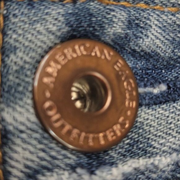 10 AEO mini denim jean skirt micro AMERICAN EAGLE OUTFITTERS medium large - Picture 6 of 11